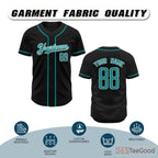 Black Baseball Jersey Tee for Men & Women - A sleek base for personalized apparel