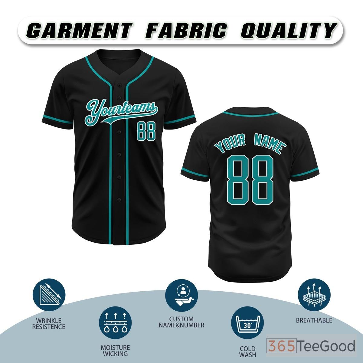 Black Baseball Jersey Tee for Men & Women - A sleek base for personalized apparel