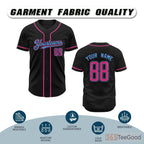 Black Baseball Jersey Tee for Men & Women - The foundation for your personalized apparel