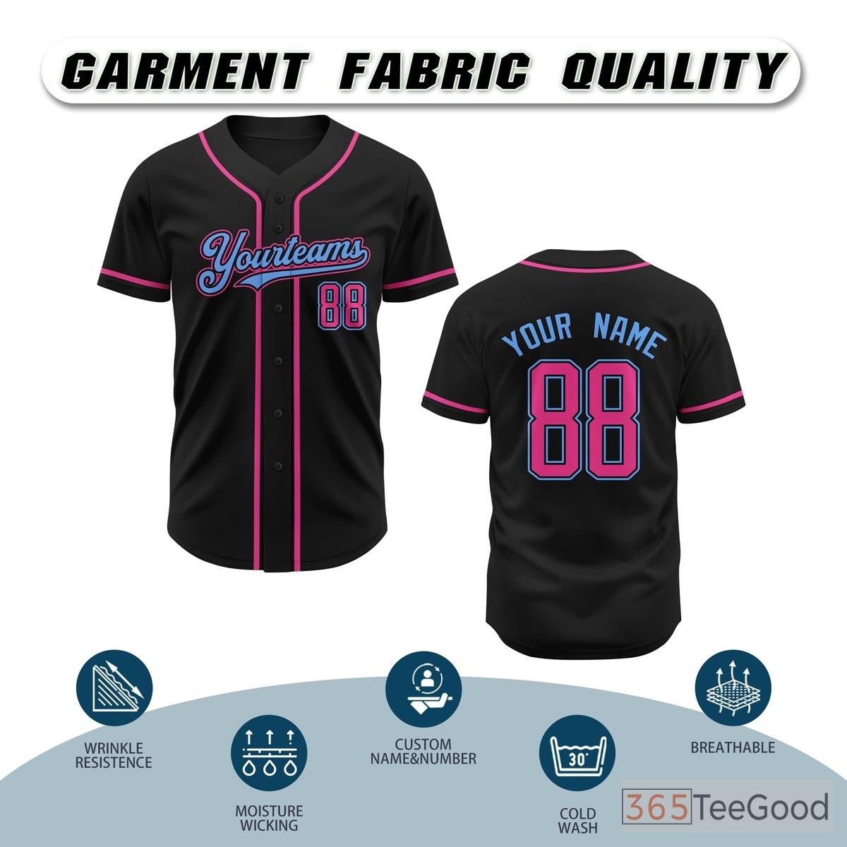 Black Baseball Jersey Tee for Men & Women - The foundation for your personalized apparel
