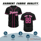 Black Baseball Jersey Tee for Men & Women - An essential for game day or casual wear