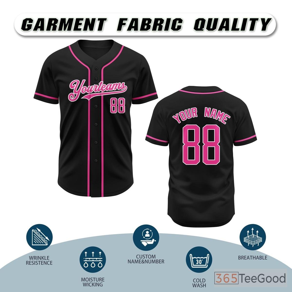 Black Baseball Jersey Tee for Men & Women - An essential for game day or casual wear