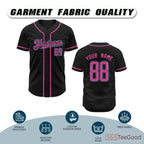 Black Baseball Jersey Tee for Men & Women - A Modern Wardrobe Essential
