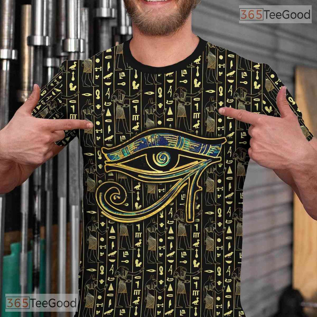 Black Ancient Egypt Graphic 3D Printed Casual Short Sleeve Unisex Tee Shirt Top