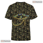 Black Ancient Egypt Graphic 3D Printed Casual Short Sleeve Unisex Tee Shirt Top