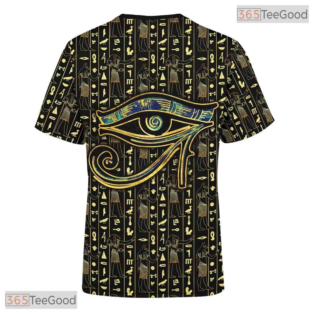 Black Ancient Egypt Graphic 3D Printed Casual Short Sleeve Unisex Tee Shirt Top