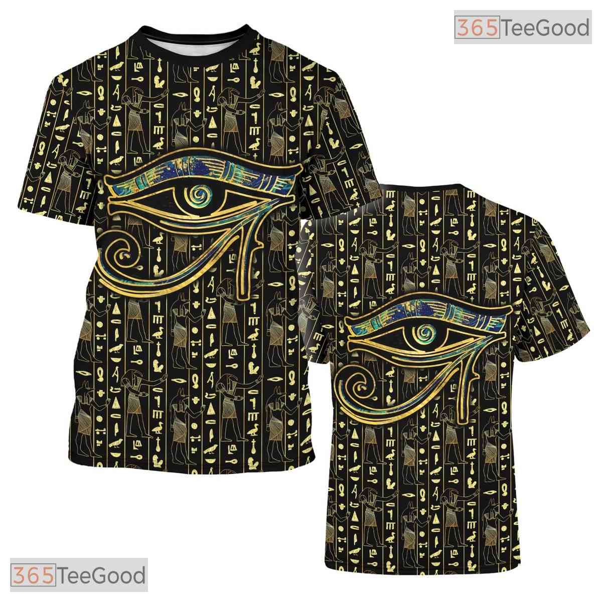 Black Ancient Egypt Graphic 3D Printed Casual Short Sleeve Unisex Tee Shirt Top