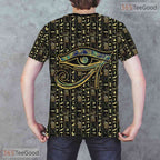 Black Ancient Egypt Graphic 3D Printed Casual Short Sleeve Unisex Tee Shirt Top