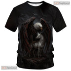 Dark Black Fantasy Horse Animal Graphic Novelty 3D Printed Casual Unisex T-Shirt Top