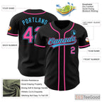 Black, Blue & Pink Baseball Jersey Tee for Men & Women - Customize Your Distinctive Apparel