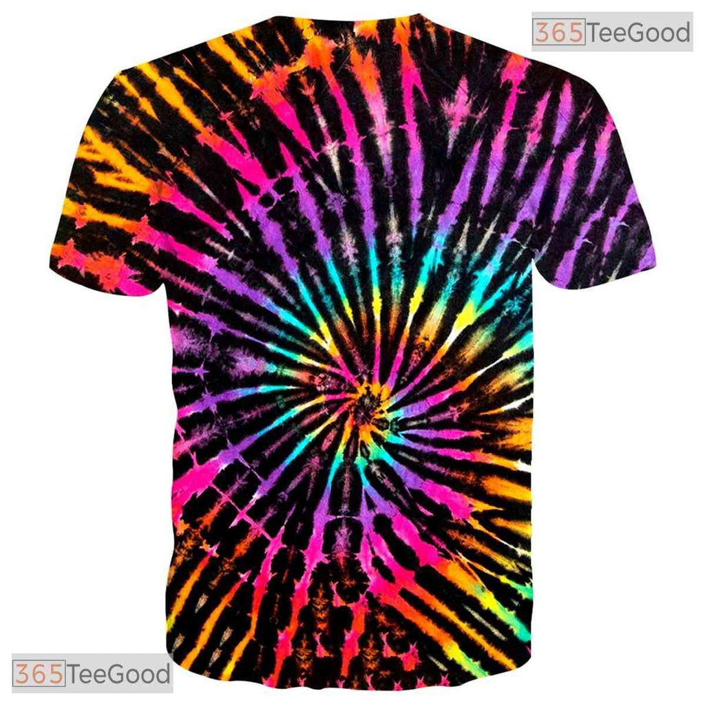 Dark Black Colorful Graphic Print 3D Fashion Unisex T-Shirt For Adults And Teens