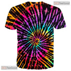 Dark Black Colorful Graphic Print 3D Fashion Unisex T-Shirt For Adults And Teens