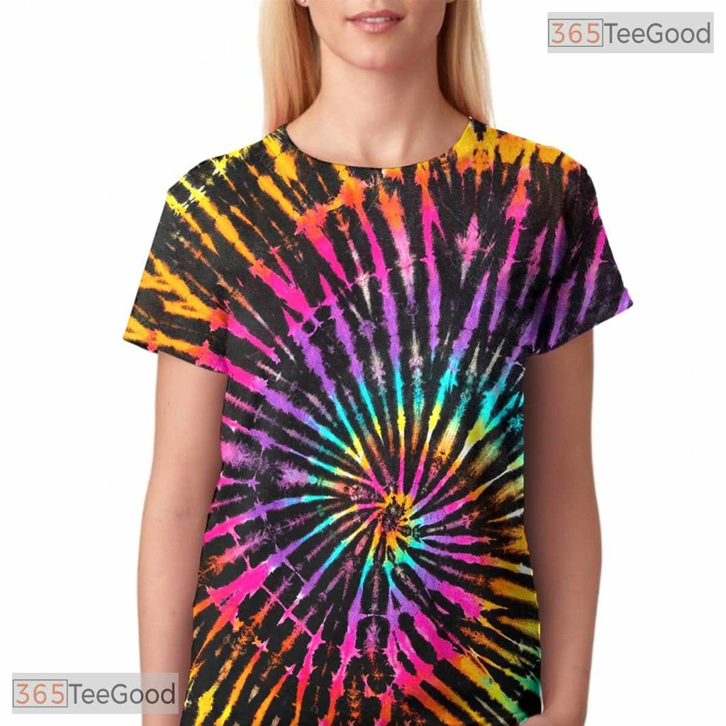 Dark Black Colorful Graphic Print 3D Fashion Unisex T-Shirt For Adults And Teens