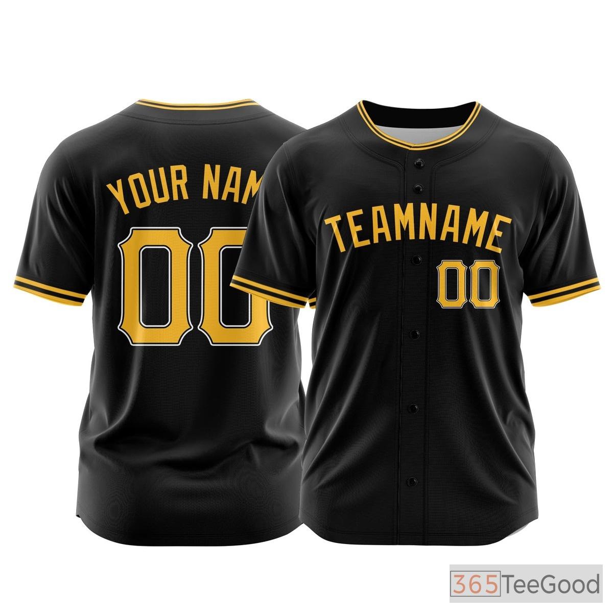 Black Custom Baseball Jersey Tee Personalized Stitched Team Name Number for Men Women