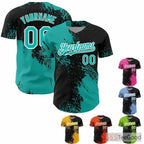 Black Custom Baseball Jersey Tee - Stitched Name & Number Personalization for Men & Women