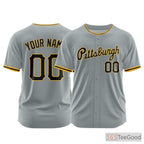 Black Custom Baseball Jersey Tee Personalized Stitched Team Name Number for Men Women