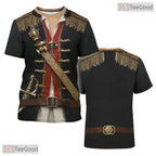 Black Oktoberfest Beer Costume Novelty 3D Printed Casual Short Sleeve Unisex Tee