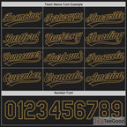 Black Gold Baseball Jersey Tee for Men & Women - Ready for Your Personalized Design