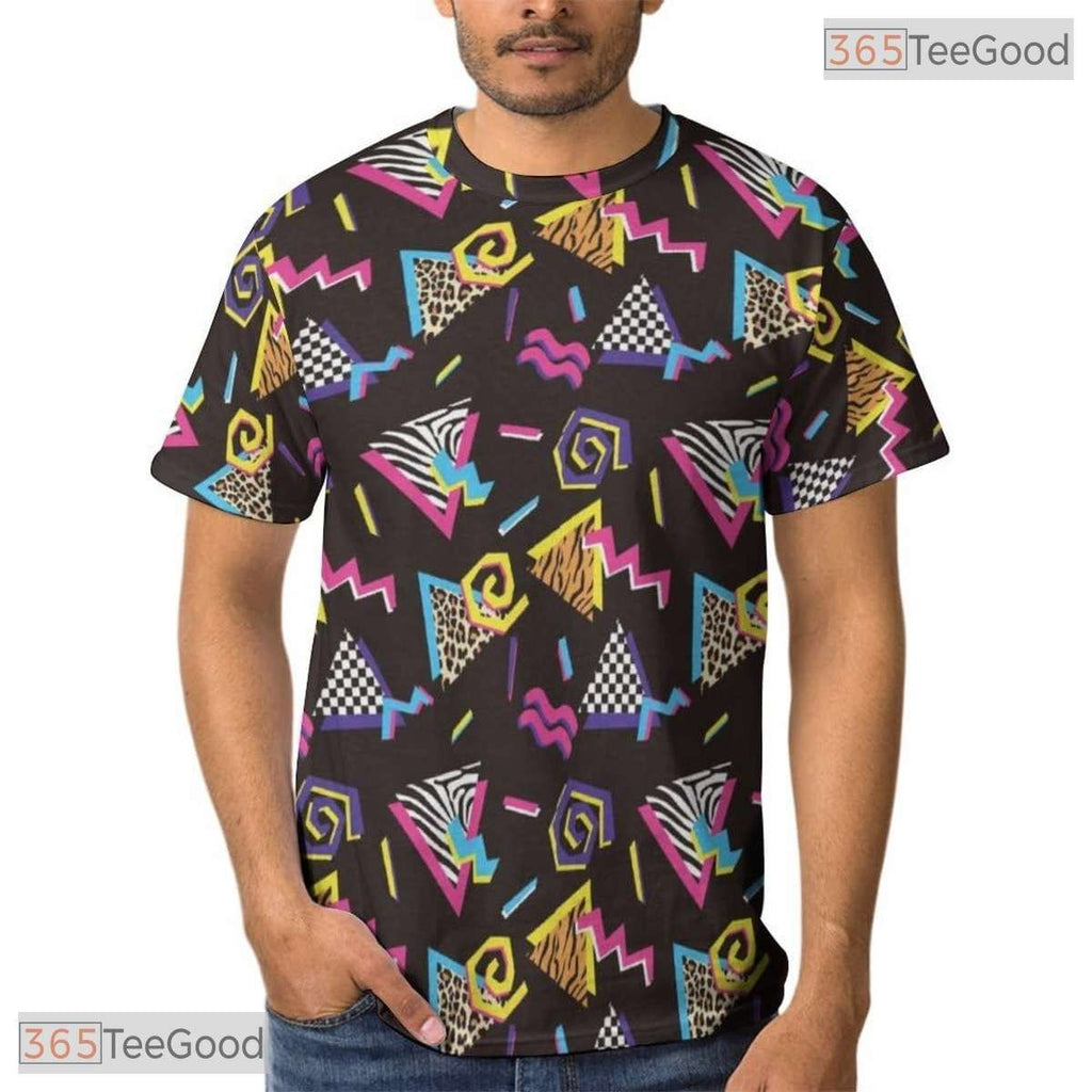 Black Retro Vintage Disco 80s 90s Party Costume 3D Printed Casual Unisex Shirt