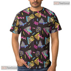 Black Retro Vintage Disco 80s 90s Party Costume 3D Printed Casual Unisex Shirt