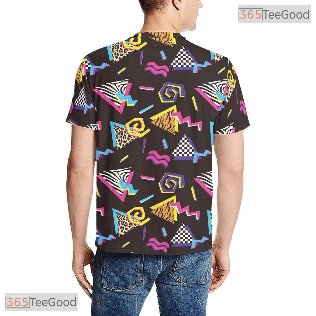 Black Retro Vintage Disco 80s 90s Party Costume 3D Printed Casual Unisex Shirt