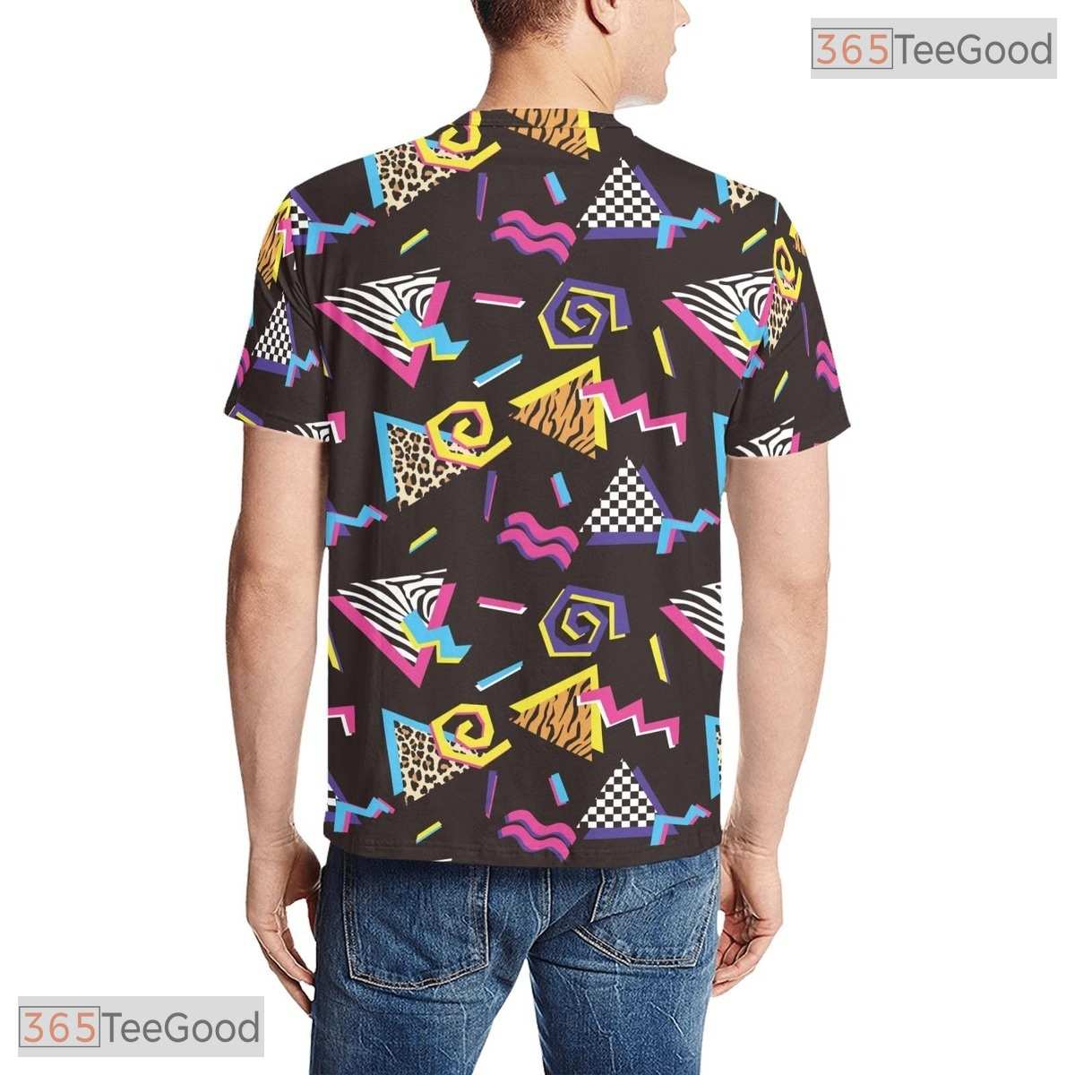 Black Retro Vintage Disco 80s 90s Party Costume 3D Printed Casual Unisex Shirt