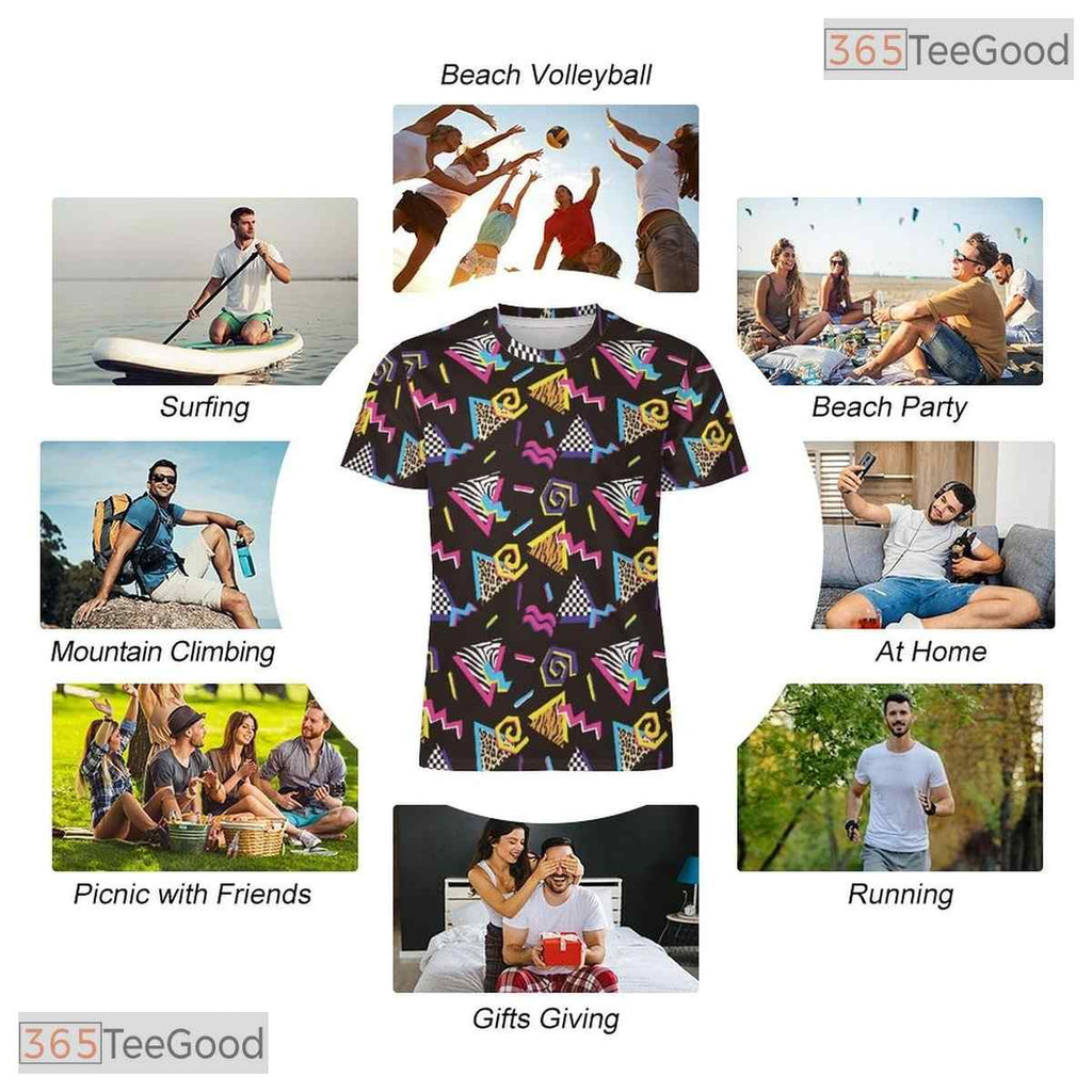 Black Retro Vintage Disco 80s 90s Party Costume 3D Printed Casual Unisex Shirt