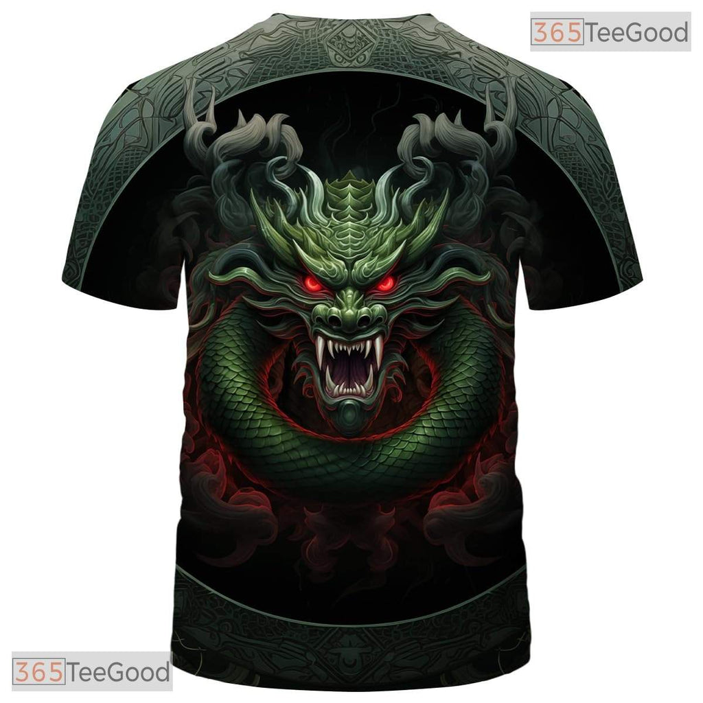 Black Mythology Chinese Dragon Graphic 3D Printed Casual Unisex Tee Shirt Styles