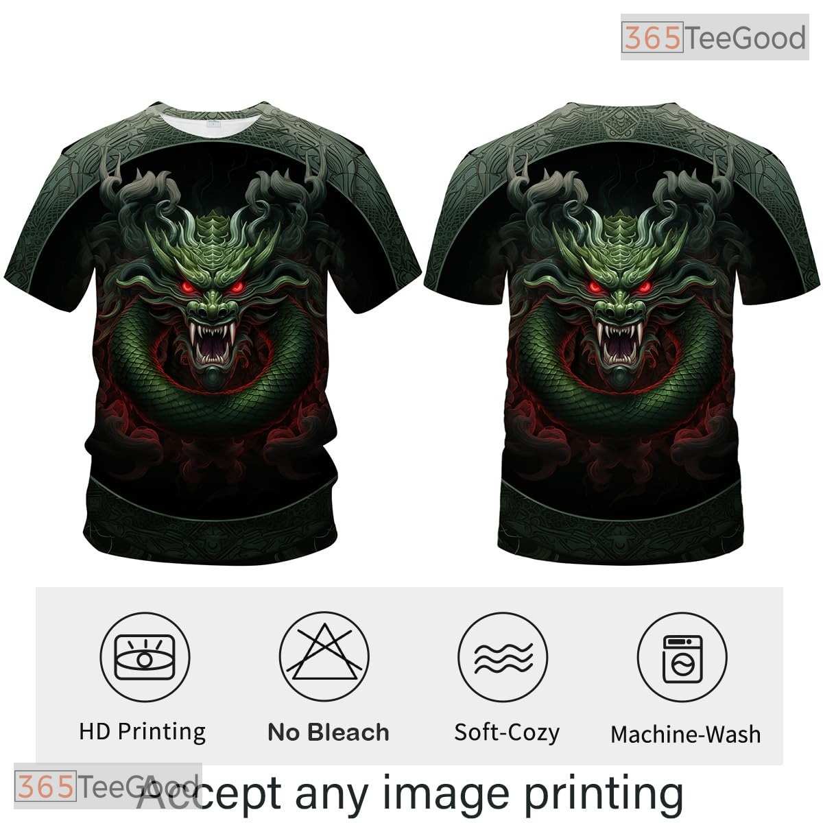 Black Mythology Chinese Dragon Graphic 3D Printed Casual Unisex Tee Shirt Styles