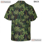 Black Palm Tree Tropical Beach Aloha Summer Hawaiian Shirt Unisex Outfit Top