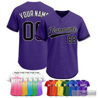 Black Purple Baseball Jersey Tee for Men & Women - Your Premium Base for Custom Designs