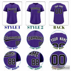 Black Purple Baseball Jersey Tee for Men & Women - Your Premium Base for Custom Designs