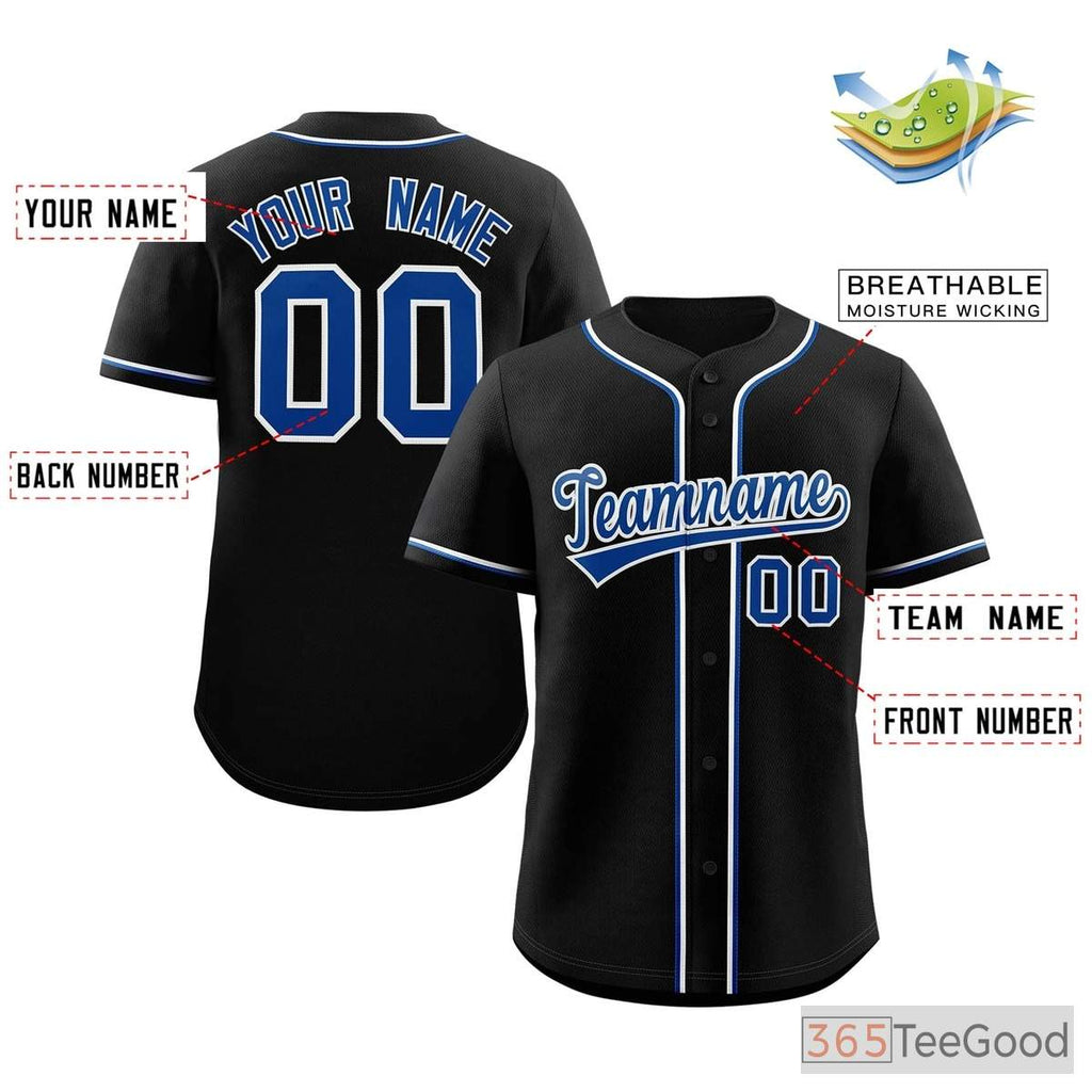 Black, Red & Blue Baseball Jersey Tee for Men & Women - A sporty staple for daily comfort