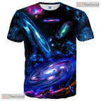 Dark Black Space Graphic Print 3D Fashion Unisex T-Shirt For Adults And Teens Top