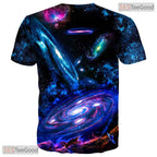 Dark Black Space Graphic Print 3D Fashion Unisex T-Shirt For Adults And Teens Top