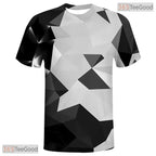 Black White Diamond Basketball Graphic 3D Printed Short Sleeve Unisex T-Shirt Tops