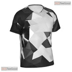 Black White Diamond Basketball Graphic 3D Printed Short Sleeve Unisex T-Shirt Tops