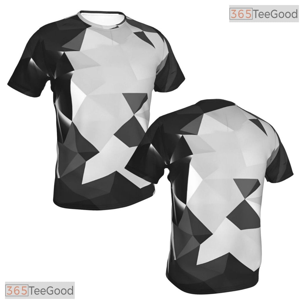 Black White Diamond Basketball Graphic 3D Printed Short Sleeve Unisex T-Shirt Tops