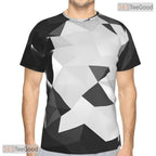 Black White Diamond Basketball Graphic 3D Printed Short Sleeve Unisex T-Shirt Tops