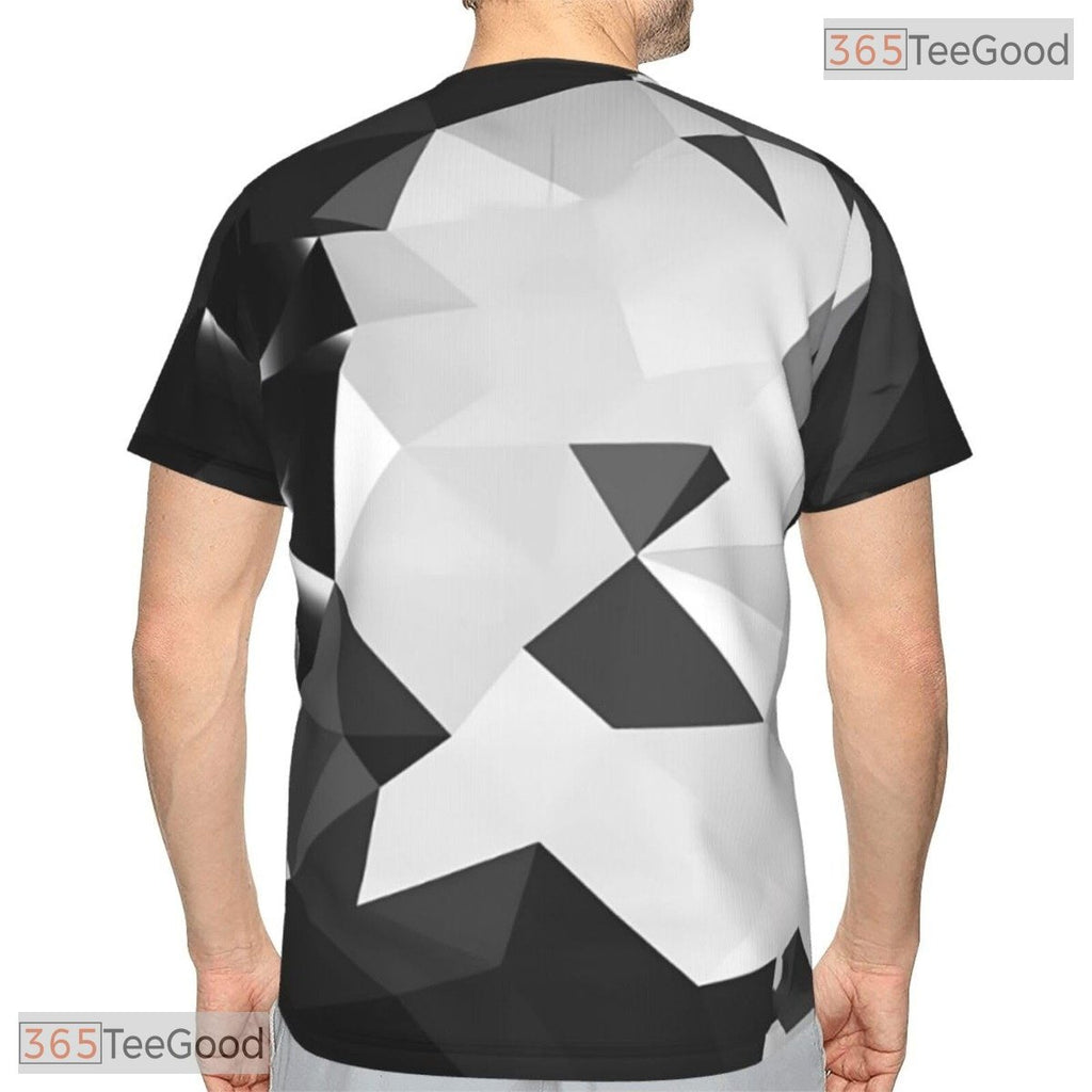 Black White Diamond Basketball Graphic 3D Printed Short Sleeve Unisex T-Shirt Tops