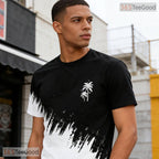 Minimalist Black White Gradient Graphic Art 3D Printed Casual Unisex T-Shirts