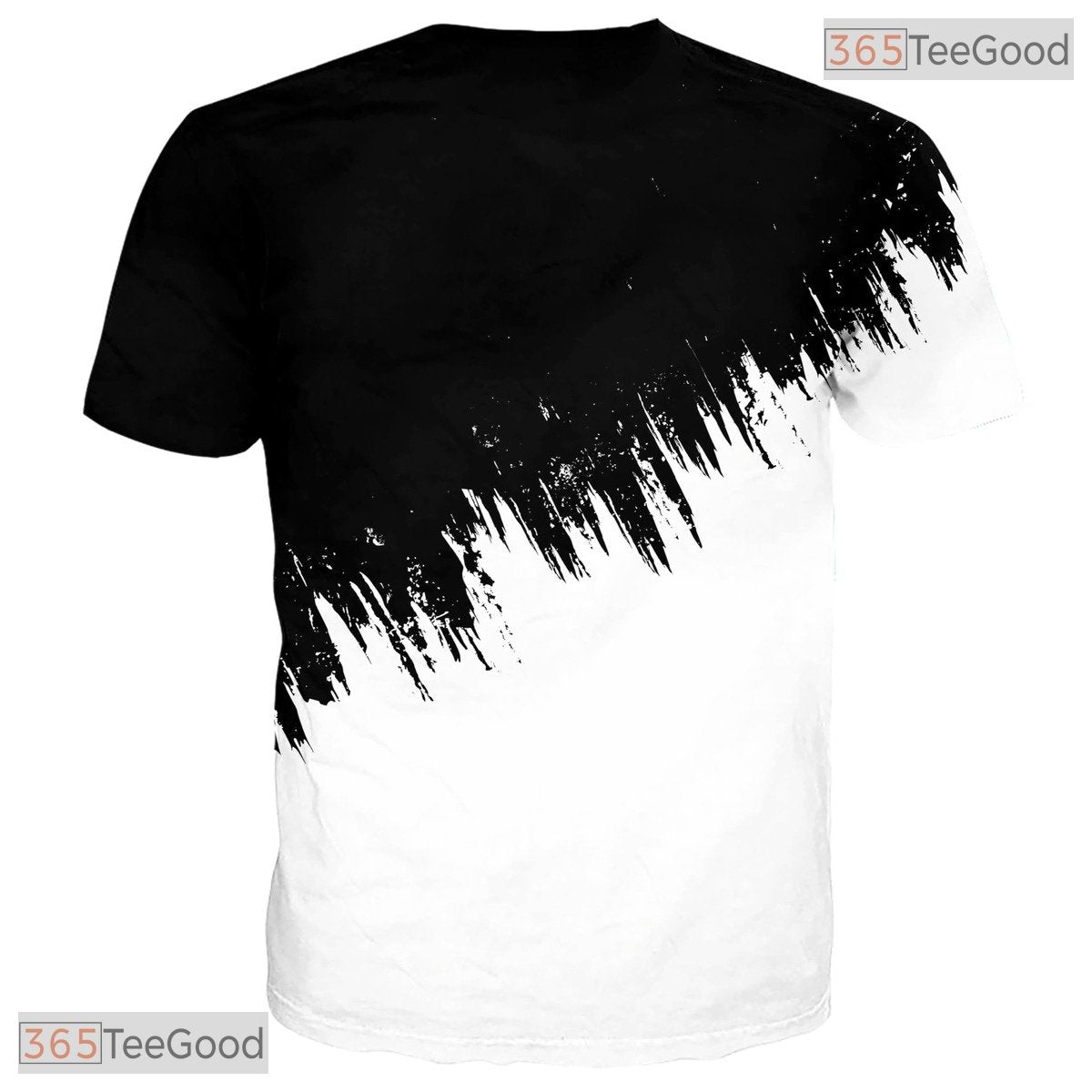 Minimalist Black White Gradient Graphic Art 3D Printed Casual Unisex T-Shirts