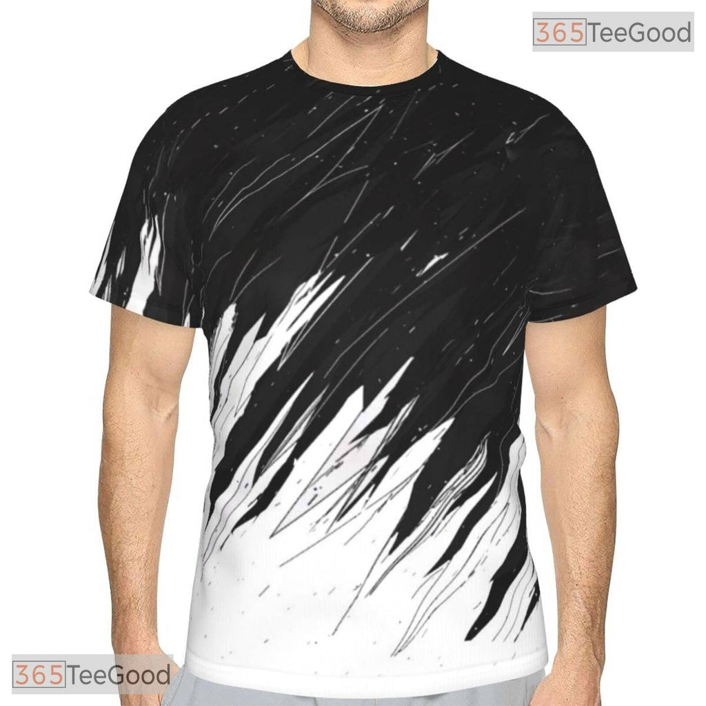 Black White Graffiti Basketball Art 3D Printed Short Sleeve Unisex T-Shirt Tops