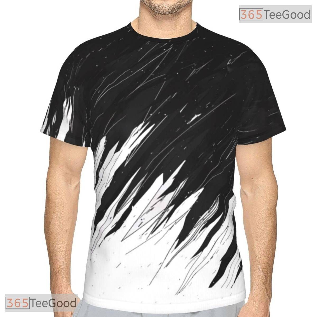 Black White Graffiti Basketball Art 3D Printed Short Sleeve Unisex T-Shirt Tops