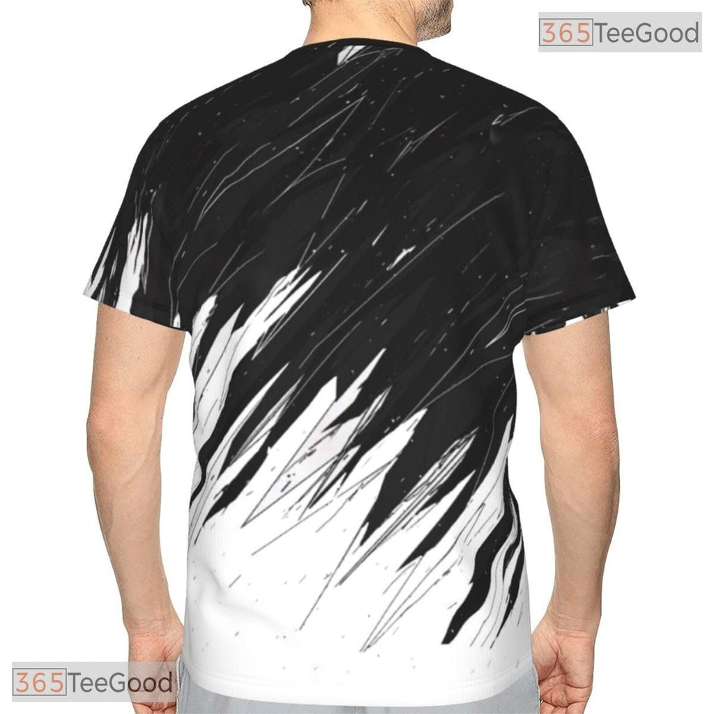 Black White Graffiti Basketball Art 3D Printed Short Sleeve Unisex T-Shirt Tops