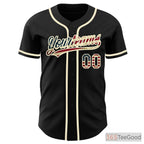 Black & Beige Baseball Jersey Tee for Men & Women - Customizable for Your Unique Design