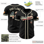 Black & Beige Baseball Jersey Tee for Men & Women - Customizable for Your Unique Design