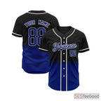 Black & Blue Baseball Jersey Tee for Men & Women - Ideal for custom teams & daily wear