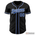 Black & Blue Baseball Jersey Tee for Men & Women - Personalize Your Team Look