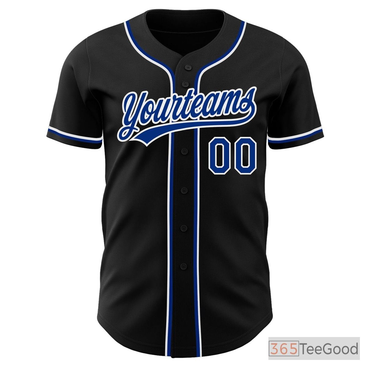 Black & Blue Baseball Jersey Tee for Men & Women - Personalize Your Team Look